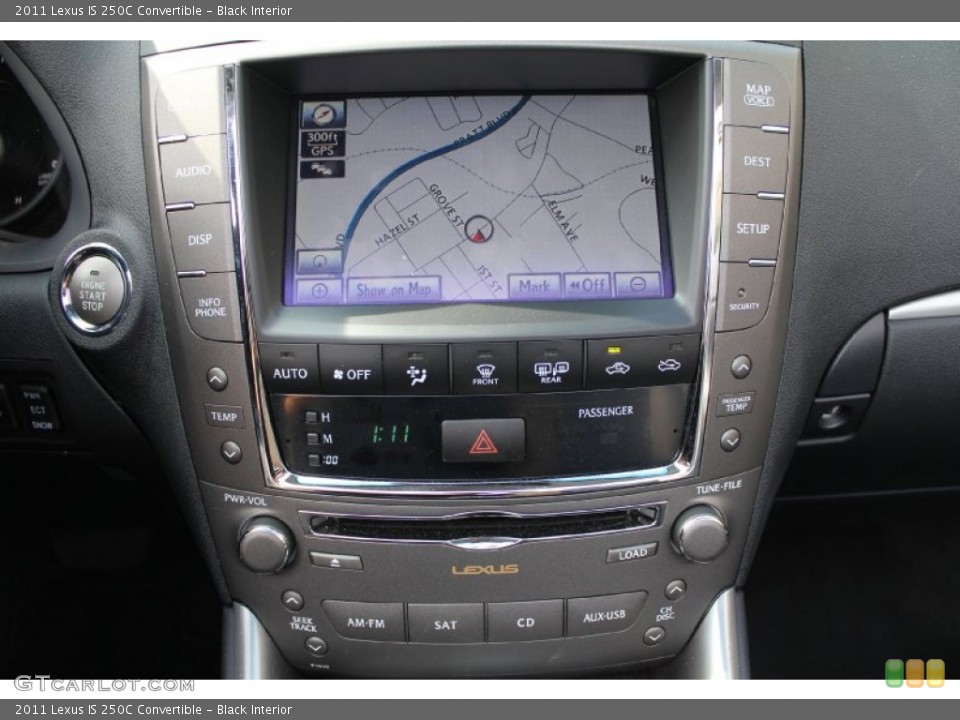 Black Interior Navigation for the 2011 Lexus IS 250C Convertible #54727447