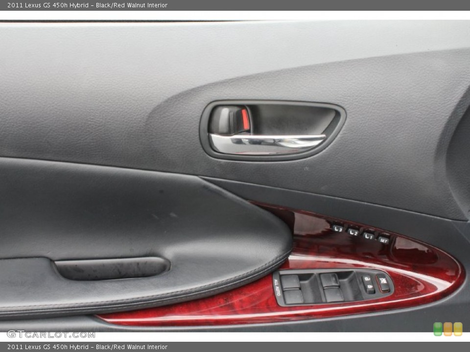 Black/Red Walnut Interior Door Panel for the 2011 Lexus GS 450h Hybrid #54727531