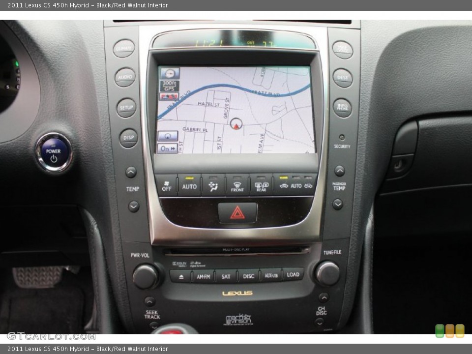 Black/Red Walnut Interior Navigation for the 2011 Lexus GS 450h Hybrid #54727561