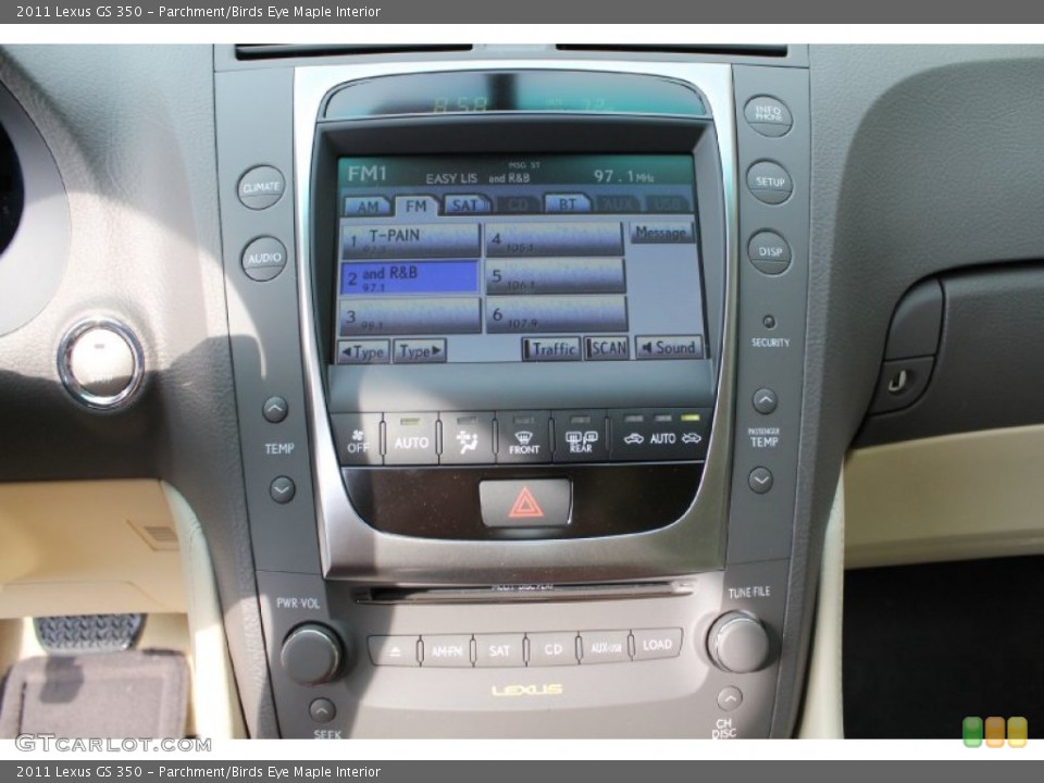 Parchment/Birds Eye Maple Interior Controls for the 2011 Lexus GS 350 #54727798