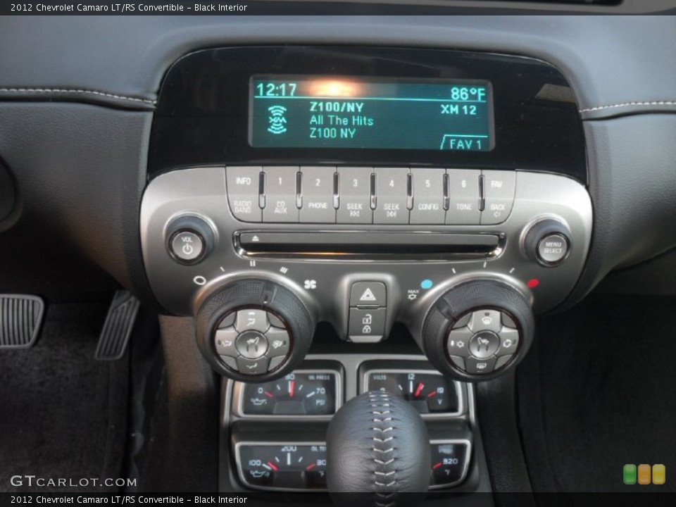 Black Interior Controls for the 2012 Chevrolet Camaro LT/RS Convertible #54728671