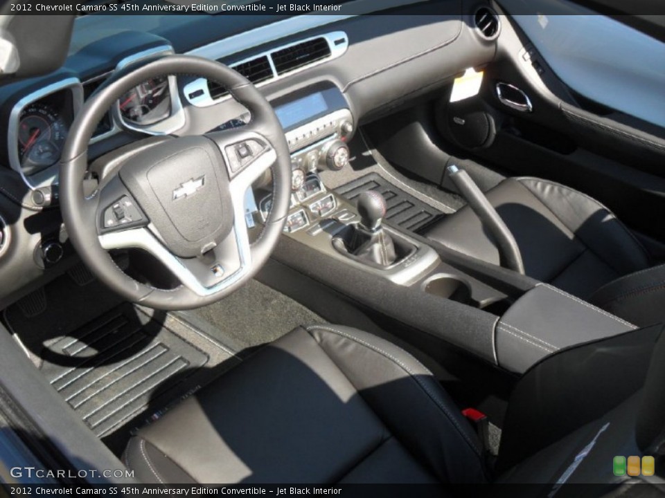 Jet Black Interior Prime Interior for the 2012 Chevrolet Camaro SS 45th Anniversary Edition Convertible #54729076