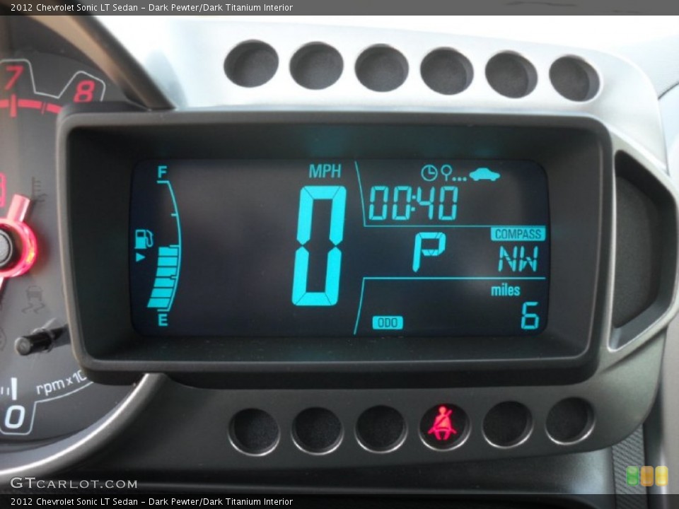 Dark Pewter/Dark Titanium Interior Gauges for the 2012 Chevrolet Sonic LT Sedan #54729295