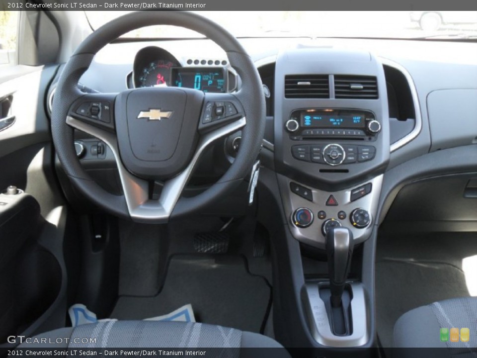 Dark Pewter/Dark Titanium Interior Dashboard for the 2012 Chevrolet Sonic LT Sedan #54729307