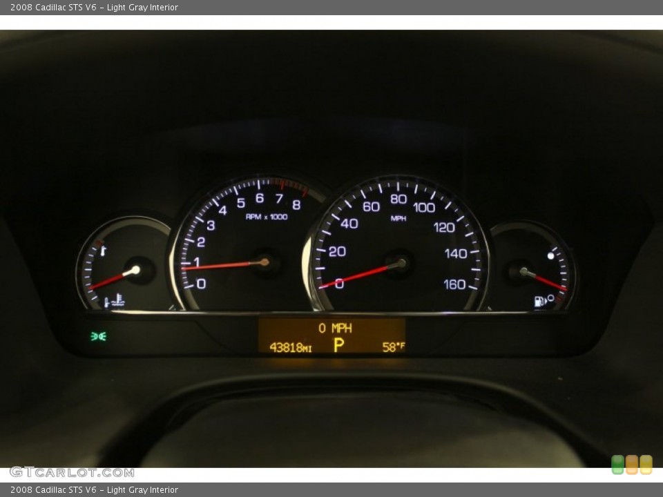 Light Gray Interior Gauges for the 2008 Cadillac STS V6 #54730166
