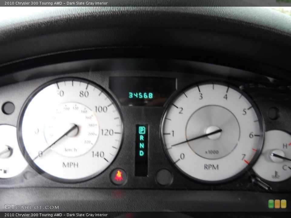 Dark Slate Gray Interior Gauges for the 2010 Chrysler 300 Touring AWD #54730964