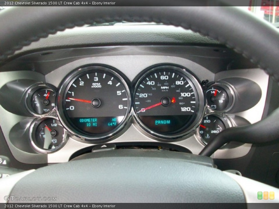 Ebony Interior Gauges for the 2012 Chevrolet Silverado 1500 LT Crew Cab 4x4 #54731534