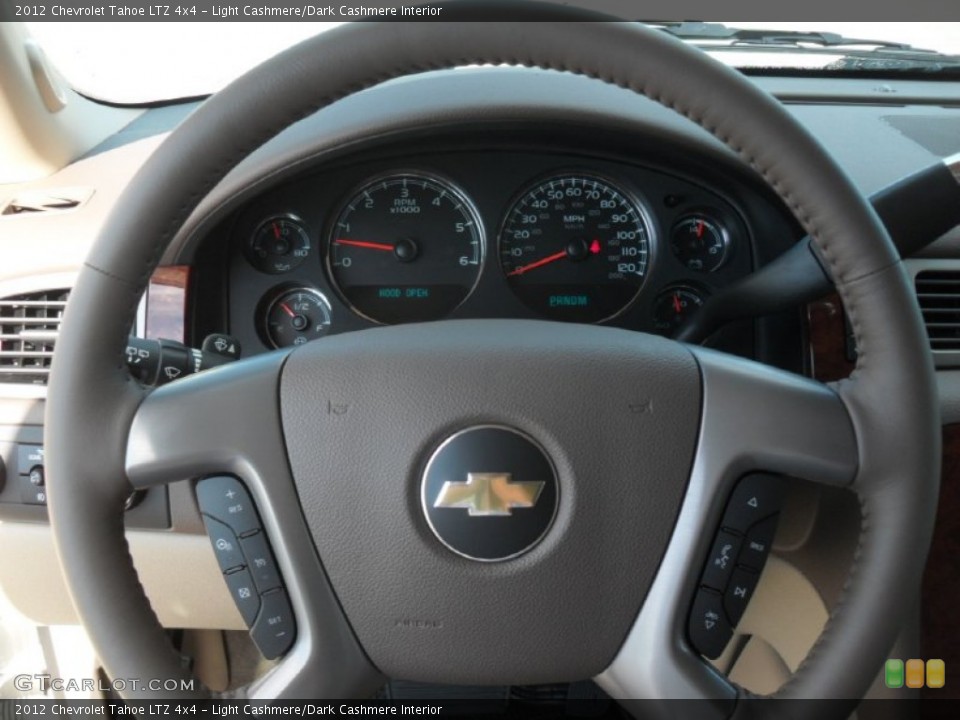Light Cashmere/Dark Cashmere Interior Steering Wheel for the 2012 Chevrolet Tahoe LTZ 4x4 #54732119