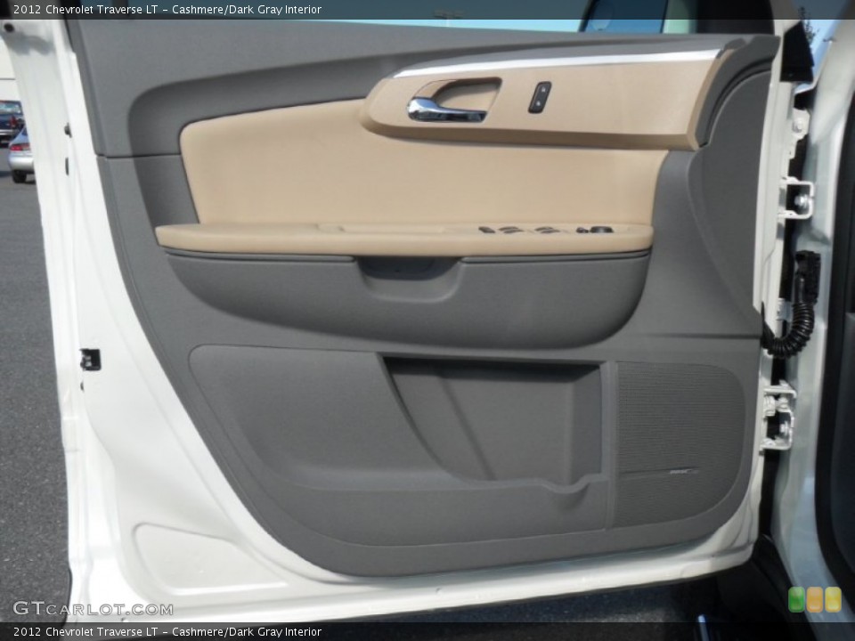 Cashmere/Dark Gray Interior Door Panel for the 2012 Chevrolet Traverse LT #54732260