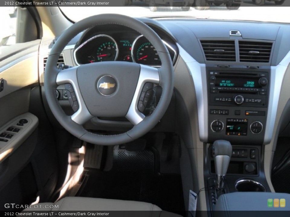 Cashmere/Dark Gray Interior Dashboard for the 2012 Chevrolet Traverse LT #54732302