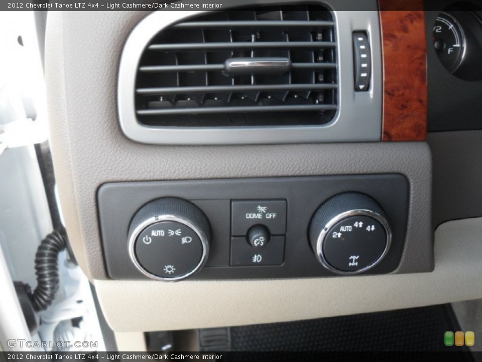 Light Cashmere/Dark Cashmere Interior Controls for the 2012 Chevrolet Tahoe LTZ 4x4 #54732707