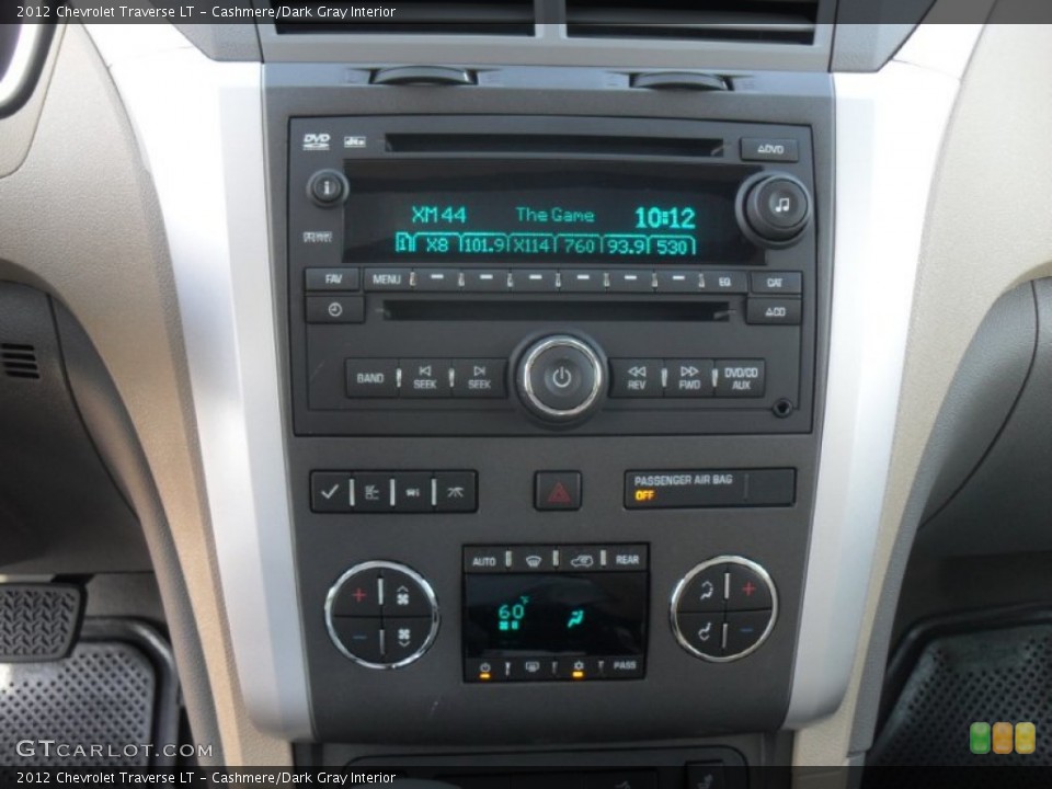 Cashmere/Dark Gray Interior Audio System for the 2012 Chevrolet Traverse LT #54733028