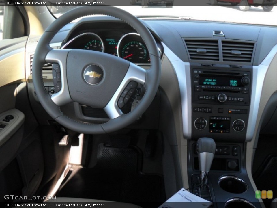 Cashmere/Dark Gray Interior Dashboard for the 2012 Chevrolet Traverse LT #54733055