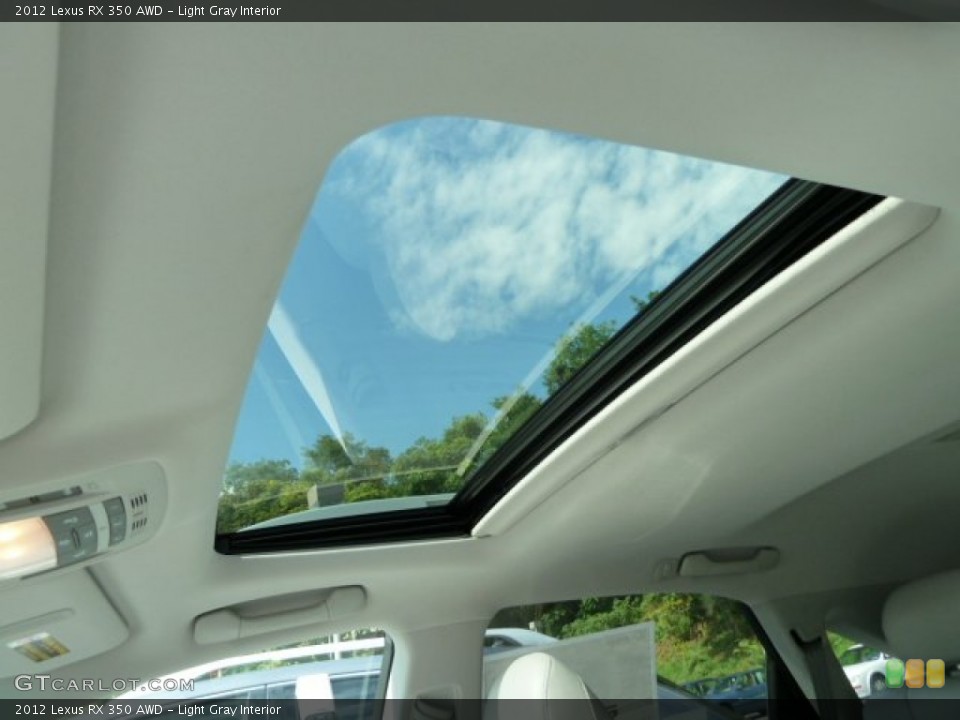 Light Gray Interior Sunroof for the 2012 Lexus RX 350 AWD #54733100