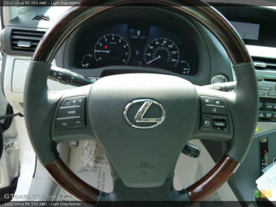 Light Gray Interior Steering Wheel for the 2012 Lexus RX 350 AWD #54733106