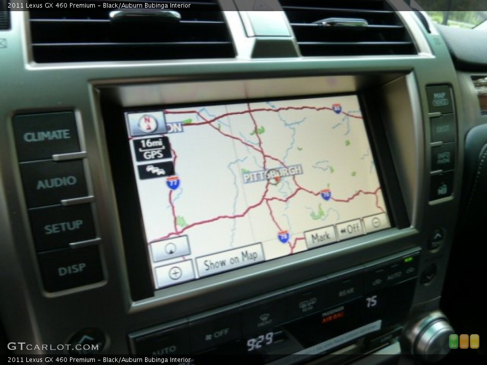 Black/Auburn Bubinga Interior Navigation for the 2011 Lexus GX 460 Premium #54733835