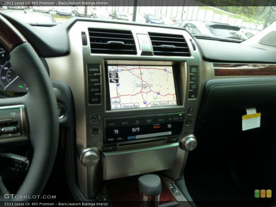 Black/Auburn Bubinga Interior Controls for the 2011 Lexus GX 460 Premium #54733841