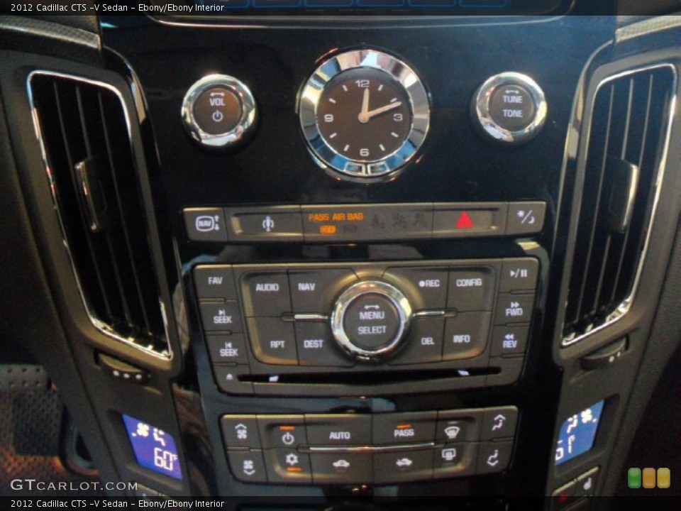 Ebony/Ebony Interior Controls for the 2012 Cadillac CTS -V Sedan #54734027