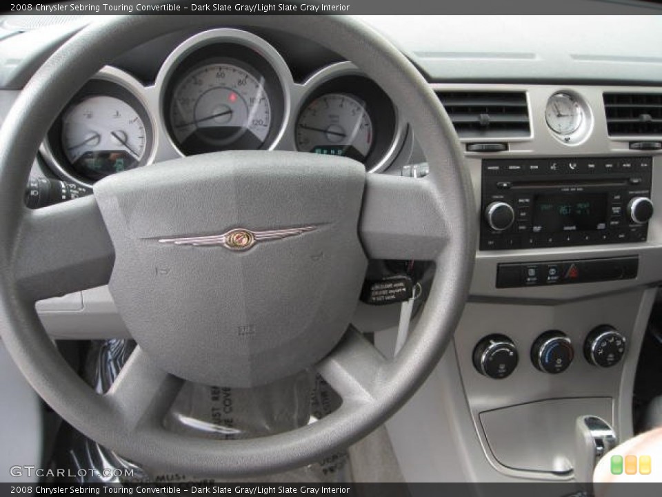 Dark Slate Gray/Light Slate Gray Interior Steering Wheel for the 2008 Chrysler Sebring Touring Convertible #54735560