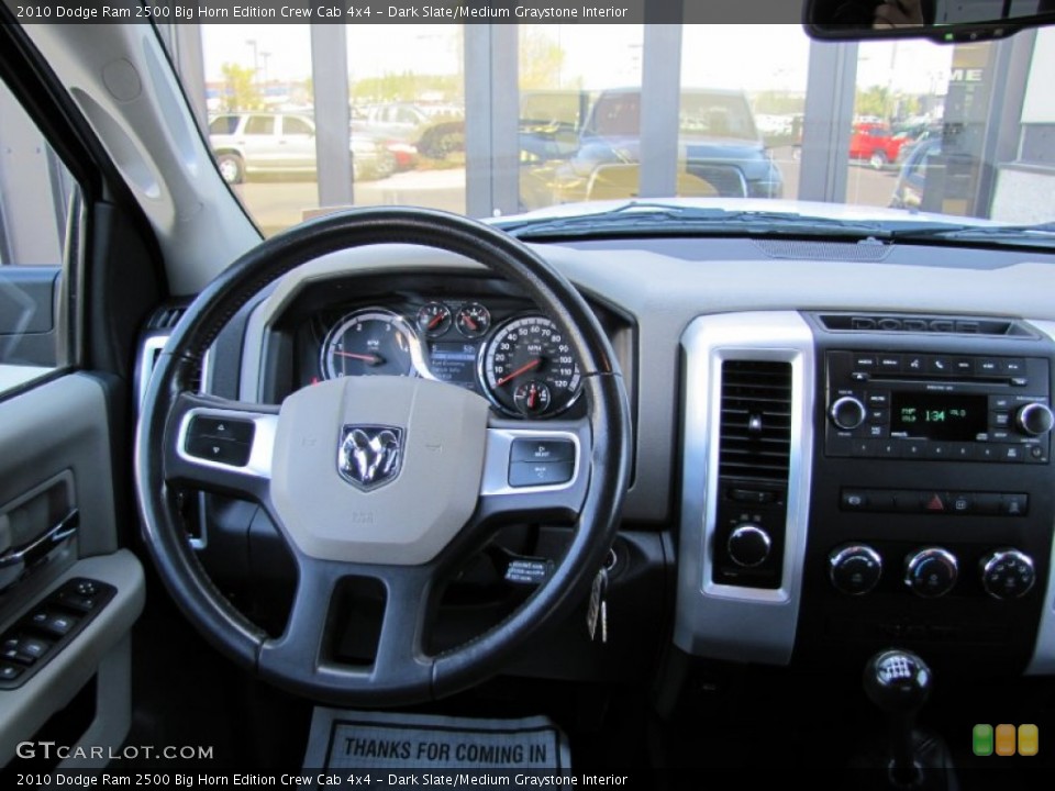 Dark Slate/Medium Graystone Interior Steering Wheel for the 2010 Dodge Ram 2500 Big Horn Edition Crew Cab 4x4 #54737330