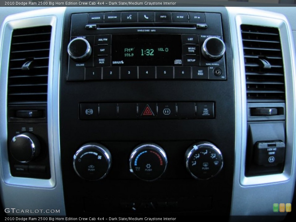 Dark Slate/Medium Graystone Interior Controls for the 2010 Dodge Ram 2500 Big Horn Edition Crew Cab 4x4 #54737363