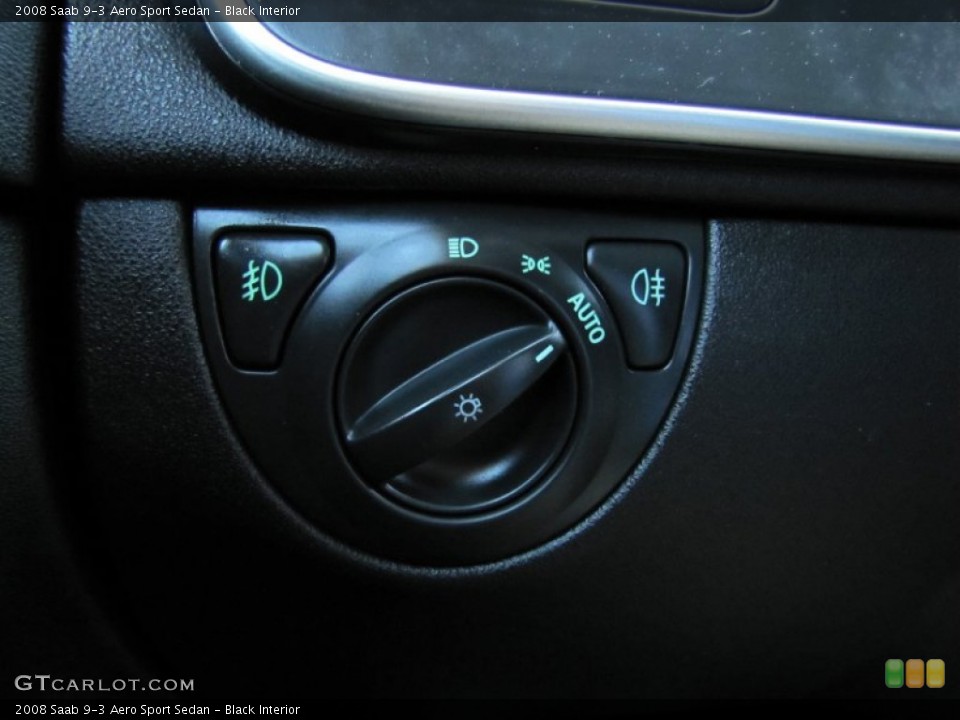 Black Interior Controls for the 2008 Saab 9-3 Aero Sport Sedan #54737684