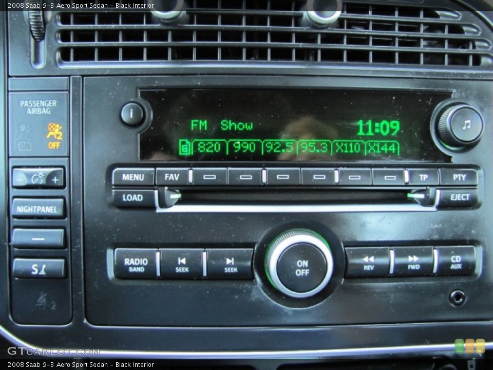 Black Interior Audio System for the 2008 Saab 9-3 Aero Sport Sedan #54737693
