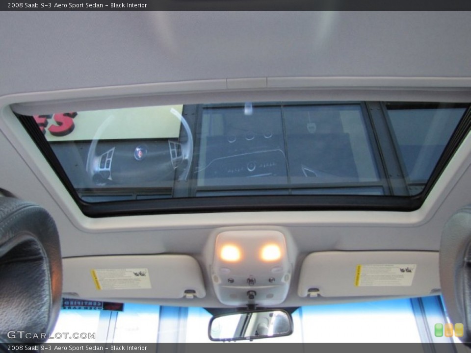 Black Interior Sunroof for the 2008 Saab 9-3 Aero Sport Sedan #54737711