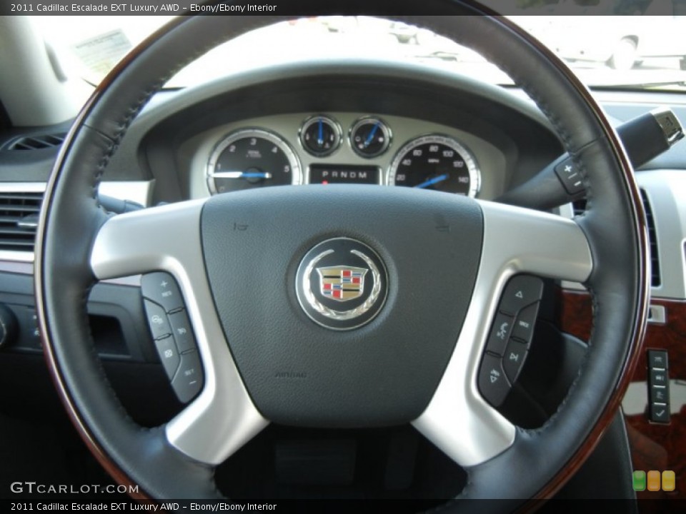 Ebony/Ebony Interior Steering Wheel for the 2011 Cadillac Escalade EXT Luxury AWD #54737825