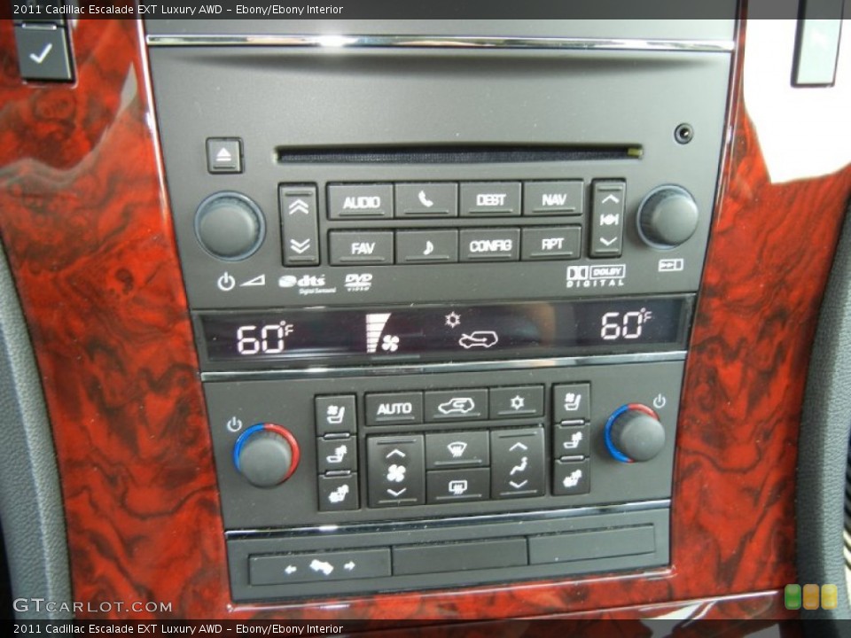Ebony/Ebony Interior Controls for the 2011 Cadillac Escalade EXT Luxury AWD #54737846