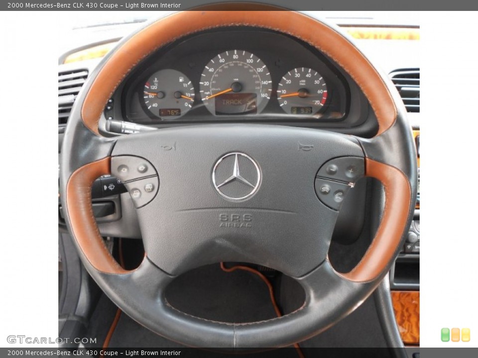 Light Brown Interior Steering Wheel for the 2000 Mercedes-Benz CLK 430 Coupe #54739170