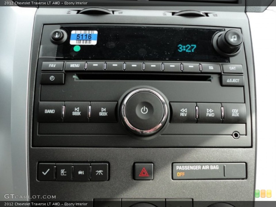 Ebony Interior Audio System for the 2012 Chevrolet Traverse LT AWD #54742869