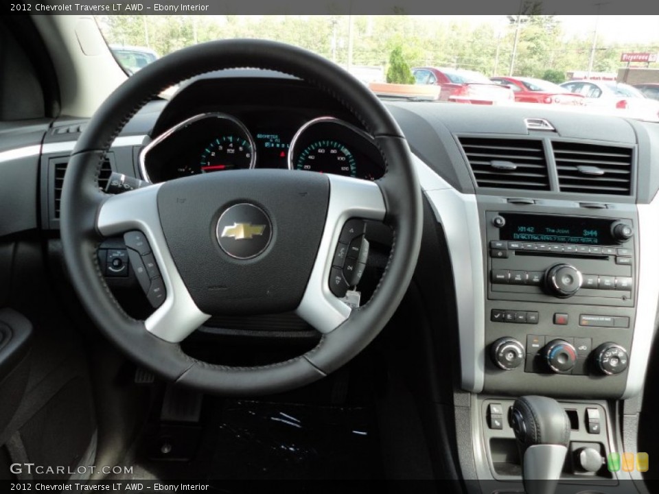 Ebony Interior Dashboard for the 2012 Chevrolet Traverse LT AWD #54742986