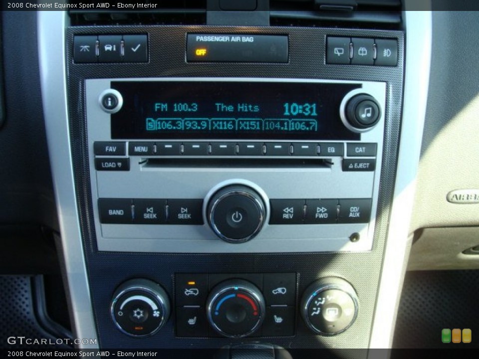Ebony Interior Audio System for the 2008 Chevrolet Equinox Sport AWD #54745722