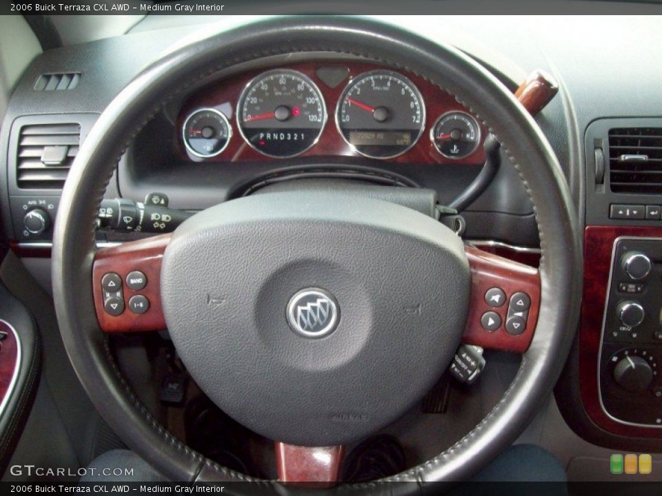 Medium Gray Interior Steering Wheel for the 2006 Buick Terraza CXL AWD #54747474