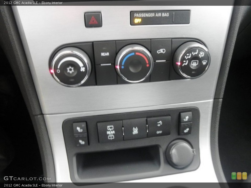 Ebony Interior Controls for the 2012 GMC Acadia SLE #54747965