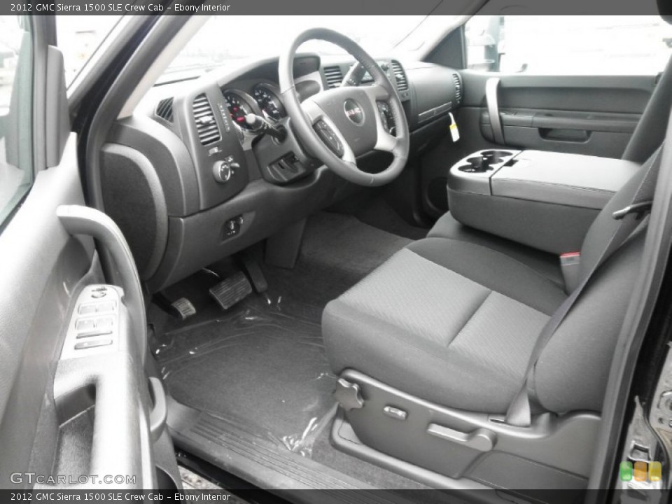 Ebony Interior Photo for the 2012 GMC Sierra 1500 SLE Crew Cab #54748152