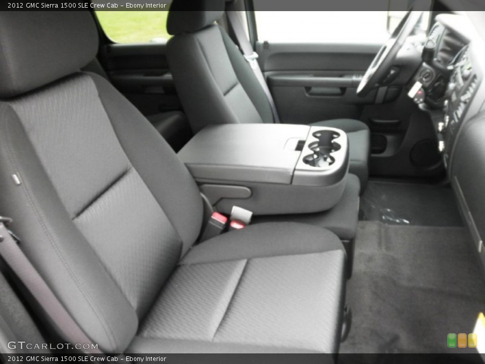 Ebony Interior Photo for the 2012 GMC Sierra 1500 SLE Crew Cab #54748365