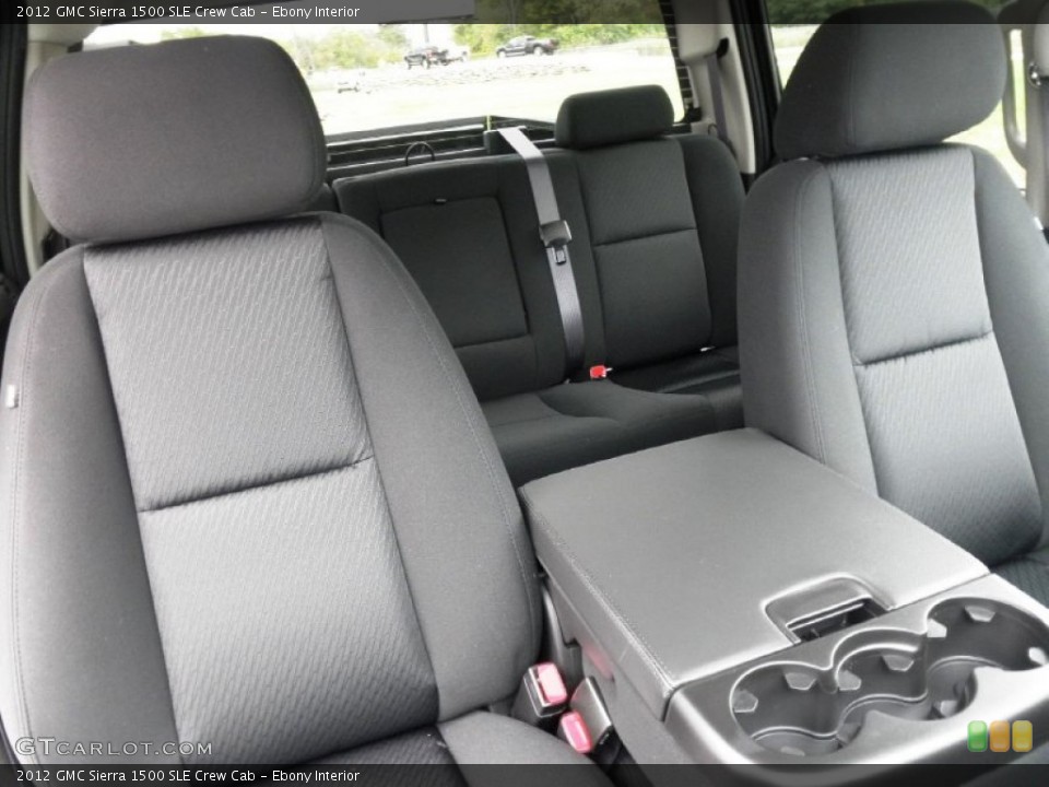 Ebony Interior Photo for the 2012 GMC Sierra 1500 SLE Crew Cab #54748383