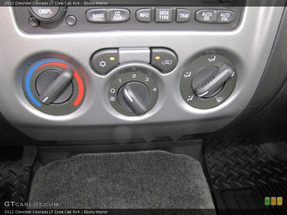 Ebony Interior Controls for the 2012 Chevrolet Colorado LT Crew Cab 4x4 #54748415