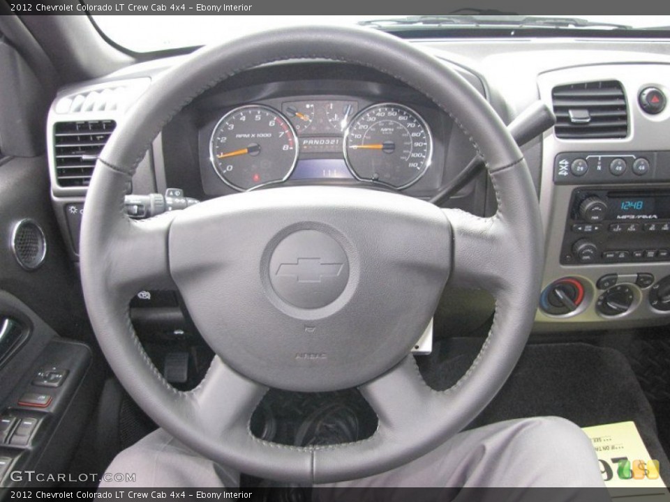 Ebony Interior Steering Wheel for the 2012 Chevrolet Colorado LT Crew Cab 4x4 #54748533