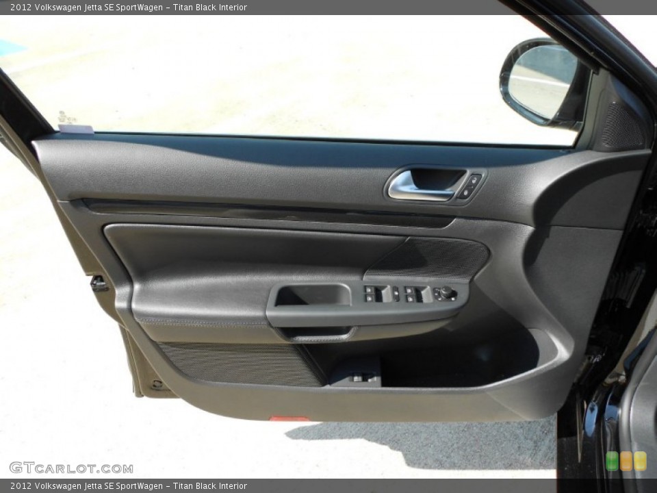 Titan Black Interior Door Panel for the 2012 Volkswagen Jetta SE SportWagen #54749058