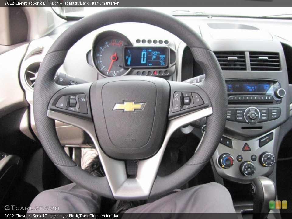 Jet Black/Dark Titanium Interior Steering Wheel for the 2012 Chevrolet Sonic LT Hatch #54749189
