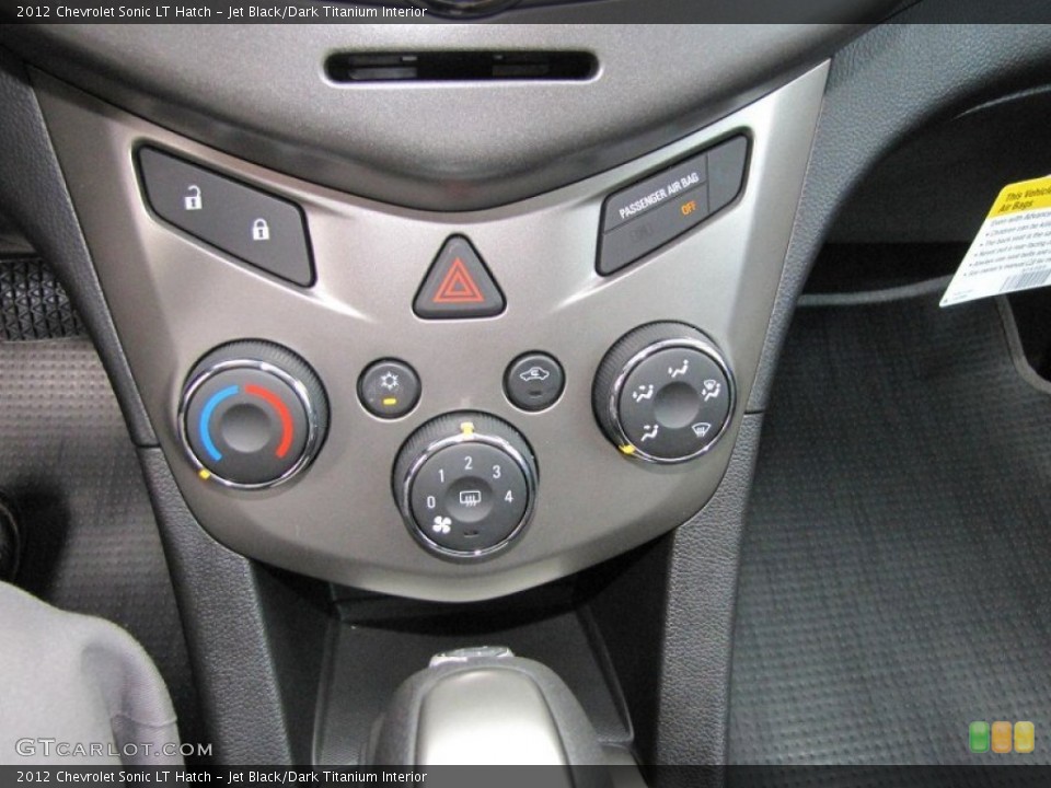 Jet Black/Dark Titanium Interior Controls for the 2012 Chevrolet Sonic LT Hatch #54749199
