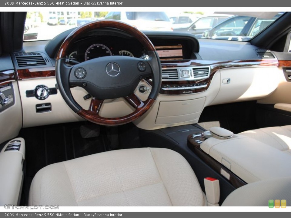 Black/Savanna Interior Dashboard for the 2009 Mercedes-Benz S 550 4Matic Sedan #54749706