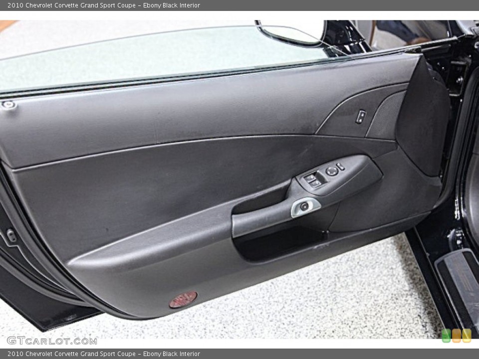 Ebony Black Interior Door Panel for the 2010 Chevrolet Corvette Grand Sport Coupe #54754782