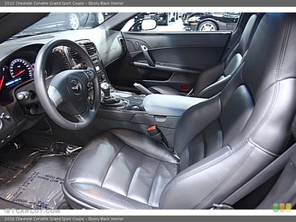 Ebony Black Interior Photo for the 2010 Chevrolet Corvette Grand Sport Coupe #54754791