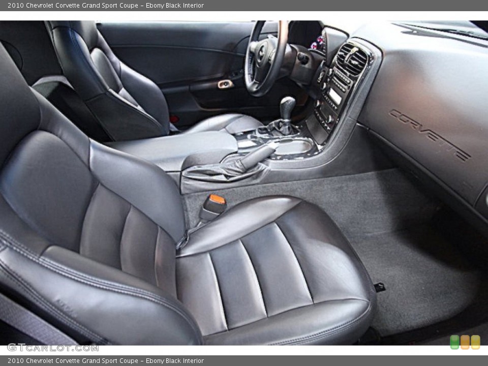 Ebony Black Interior Photo for the 2010 Chevrolet Corvette Grand Sport Coupe #54754809