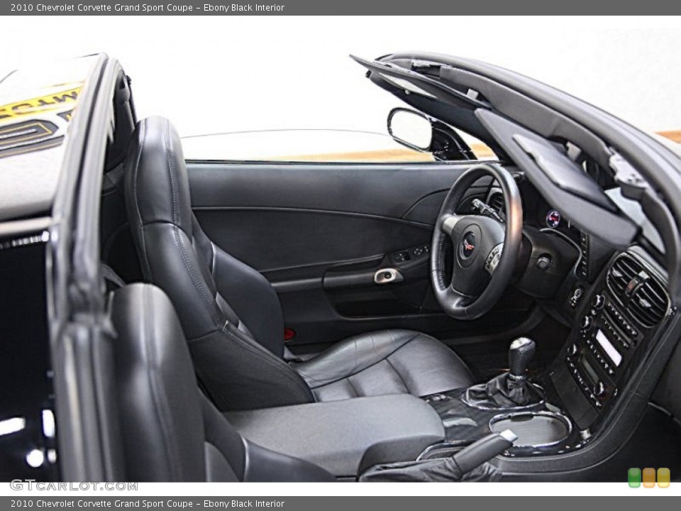 Ebony Black Interior Photo for the 2010 Chevrolet Corvette Grand Sport Coupe #54754818