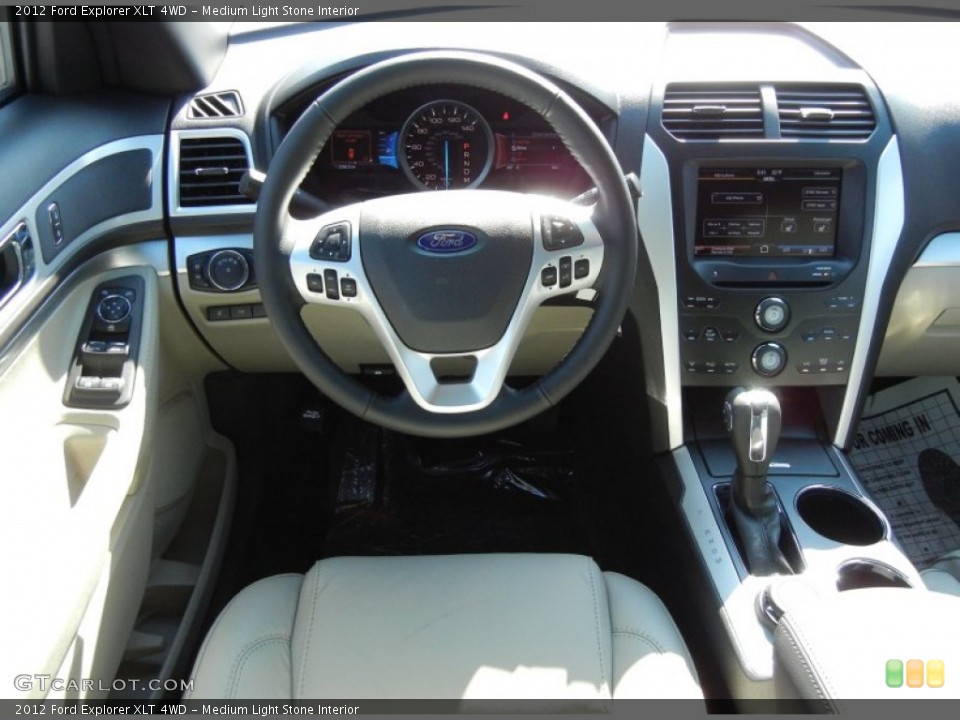 Medium Light Stone Interior Dashboard for the 2012 Ford Explorer XLT 4WD #54755838